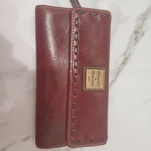 Cranberry leather wallet